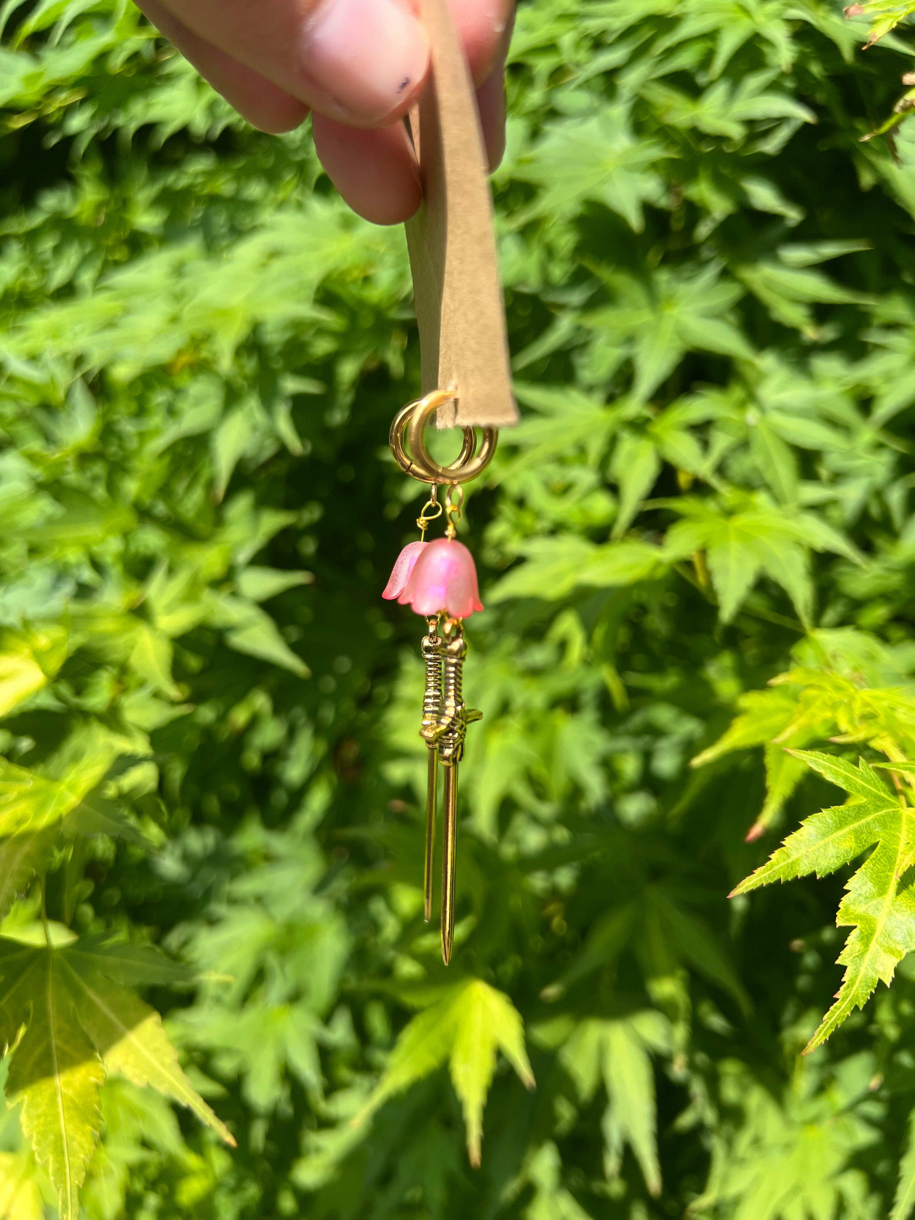 Knight meets flower earrings