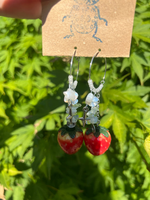 A strawberry’s friend earrings