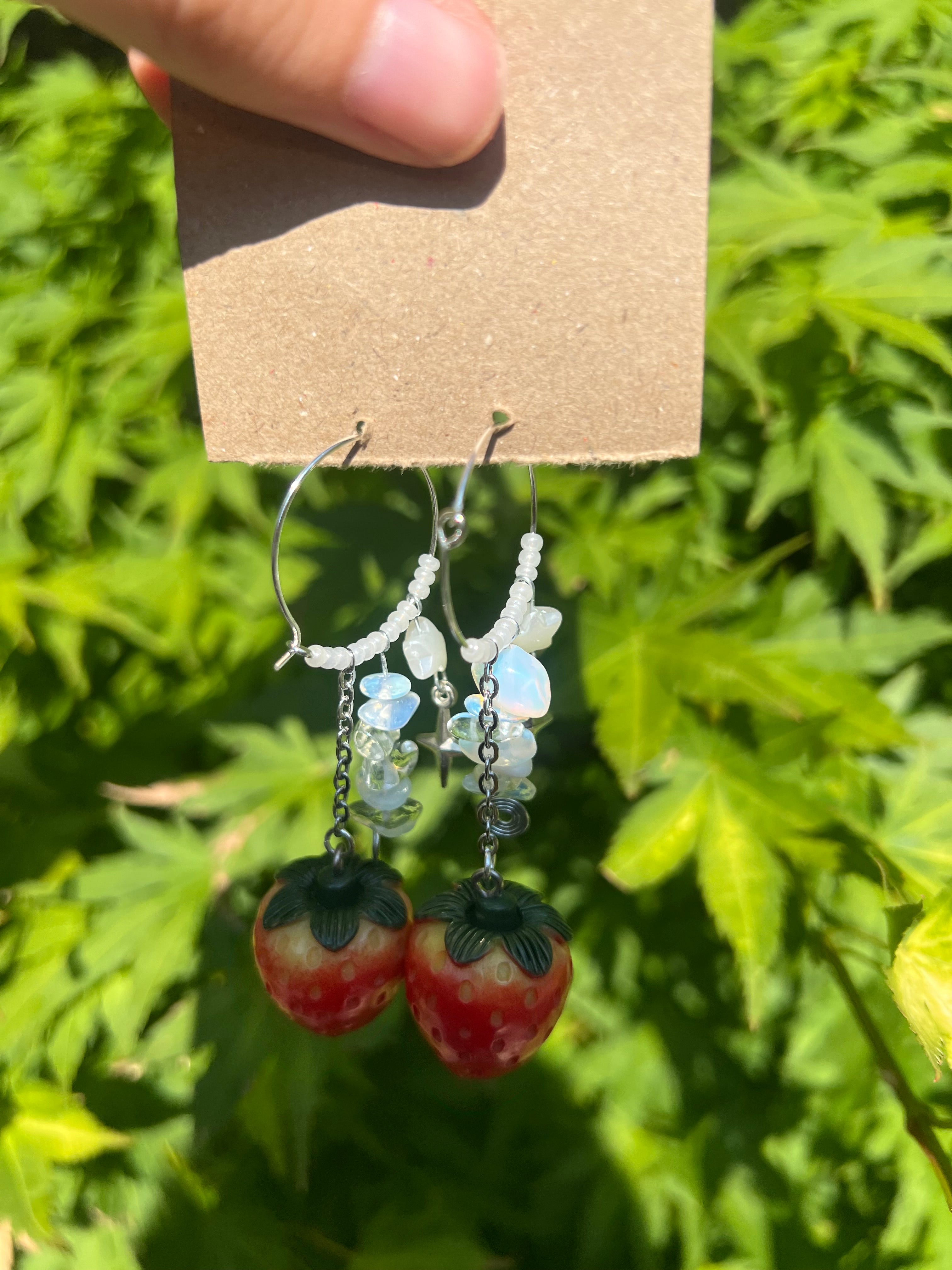 A strawberry’s friend earrings
