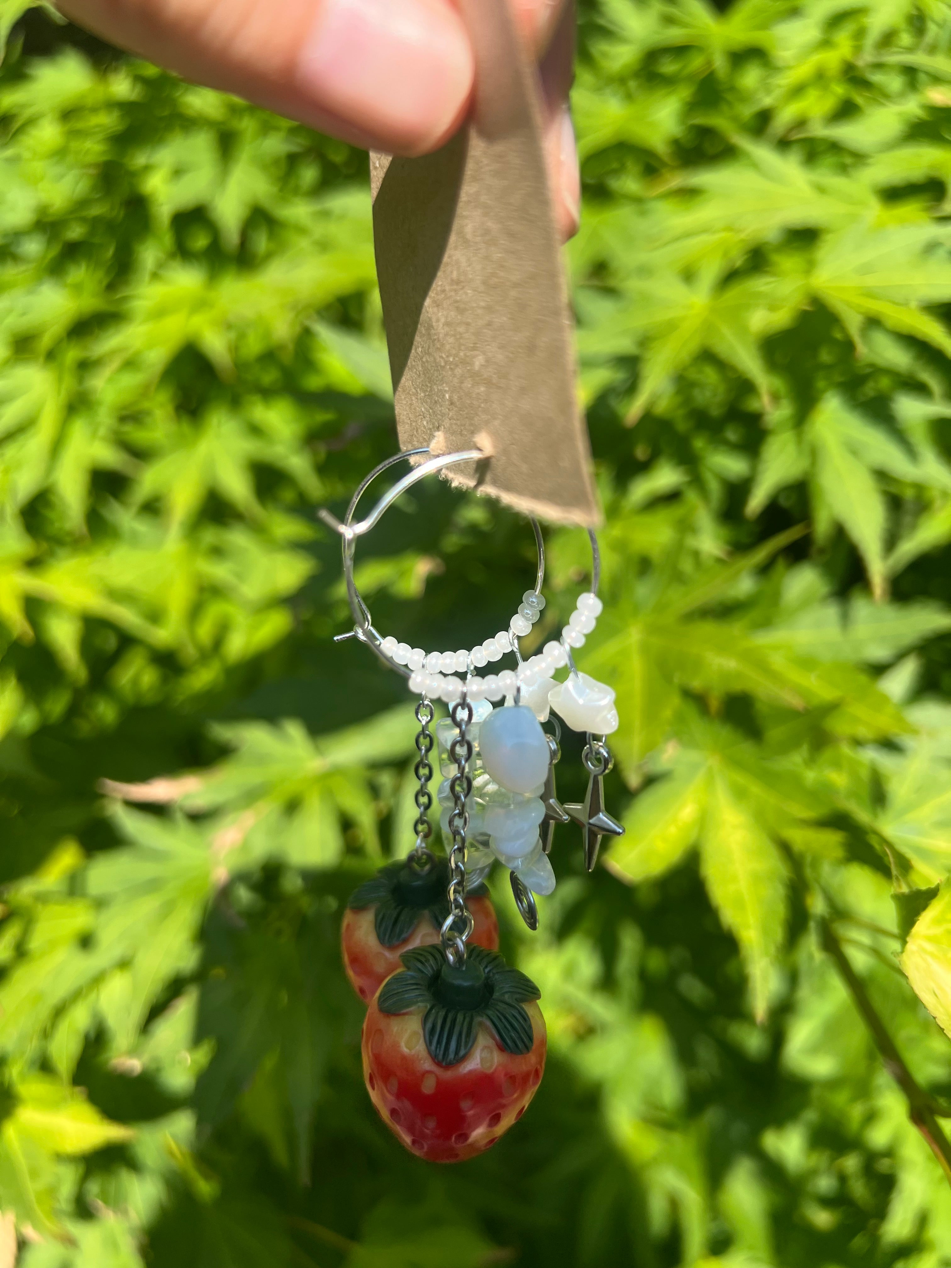A strawberry’s friend earrings